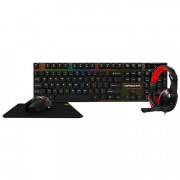 Kit Gamer Kwg, Teclado + Mouse + Headset + Mousepad - Aries M1 Lite