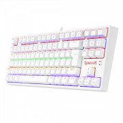 Teclado Mecânico Gamer Redragon Daksa, Rainbow, Switch Red Removíveis, ABNT2, Branco - K576W-R (PT-RED)