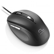 Mouse Multilaser Comfort, USB, 6 Botões, 1600DPI, Preto - MO241