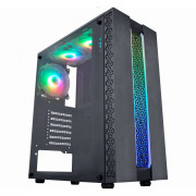 Gabinete Gamer K-Mex Kratos, CG-42TP, Painel Com Fita Led RGB, Sem Fonte e Fan - CG42TPRH001CBOX