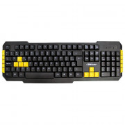 Teclado Gamer Bright, USB, Preto e Amarelo - 0183