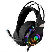 Headset Gamer Bright, RGB, 7.1, USB, Microfone, LED, Preto - 0592