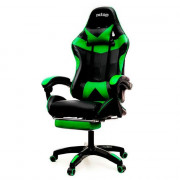 Cadeira Gamer PCTOP Strike 1005, Com Altura Ajustável, Reclinável, Preto e Verde - Strike 1005