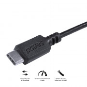 Cabo PCyes USB Tipo C para Mini USB B 2.0 1 Metro Preto - PUCMBP-1