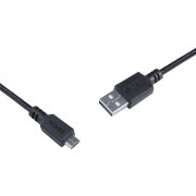 Cabo PCYes para Smartphone Micro USB para USB A 2.0, 50cm, Preto - PMUAP-05