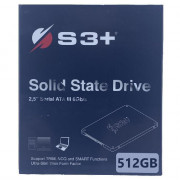SSD S3+, 512GB, SATA, Leitura 562MB/s, Gravação 392MB/s - S3SSDC512