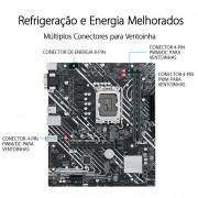 Placa Mãe Asus Prime H610M-E D4, Intel LGA 1700, H610, mATX, DDR4 - 90MB19N0-C1BAY0