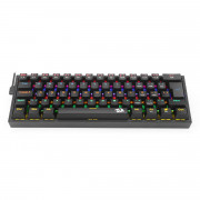 Teclado Mecânico Gamer Redragon Fizz, RAINBOW, Switch Blue, ABNT 2, Black, K617-R-B (PT-BLUE)