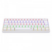 Teclado Mecânico Gamer Redragon Fizz, RAINBOW, Switch Blue, ABNT 2, White, K617-R-W (PT-BLUE)