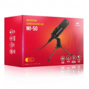 Microfone Streaming Condensador C3Tech, USB, Cardioide, Preto - MI-50BK