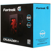Fonte Atx Fortrek Crusader, 500w, Bivolt Manual, Cooler 120mm, Preta - 76955