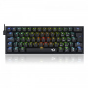 Teclado Mecânico Gamer Redragon Fizz, RGB, Switch Brown, ABNT 2, Black - K617-RGB-B (PT-BROWN)