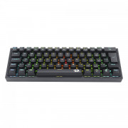 Teclado Mecânico Gamer Redragon Fizz, RGB, Switch Brown, ABNT 2, Black - K617-RGB-B (PT-BROWN)