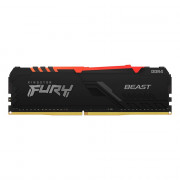 Memória Kingston Fury Beast, RGB, 8GB, 3200MHz, DDR4, CL16, Preto - KF432C16BBA/8