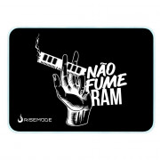 Mousepad Gamer Rise Mode Não Fume Ram, Grande 420x290mm, Borda Costurada - RG-MP-05-NFR