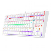 Teclado Mecânico Gamer Redragon Daksa, Rainbow, Switch Azul Removíveis, ABNT2, Branco - K576W-R (PT-BLUE)