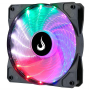 Cooler FAN Rise Mode Wind Rainbow 120mm RGB Preto - RM-WN-02-RGB