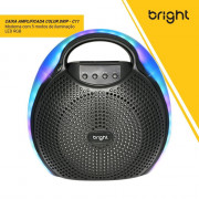 Caixa De Som Portátil Bright Color Drip, Bluetooth, RGB, 100W, Bivolt - C11