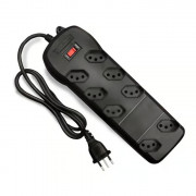 Filtro De Linha 8 Tomadas Qualitronix, Bivolt, Preto - QFL8P