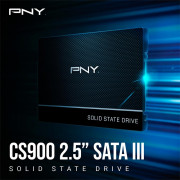 SSD PNY CS900, 1TB, SATA, Leitura: 530MB/s, Gravação: 515MB/s - SSD7CS900-1TB-RB