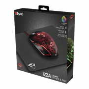 Kit Mouse e Mousepad Gamer Trust Izza GXT 783, Preto - 22736