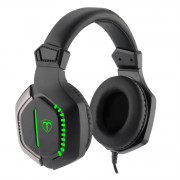 Headset Gamer T-Dagger Eiger, 3.5mm + USB, Green - T-RGH208