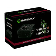 Fonte Gamemax, 750W, 80 Plus Bronze, PFC Ativo, Preto - GP750