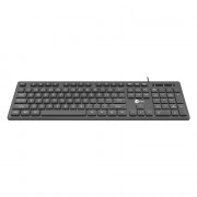 Teclado Lecoo, USB, Membrana, Padrão ABNT2, Preto - KB102