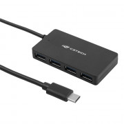 Hub C3Tech USB-USB-C 3.0, 4 Portas, Preto - HU-C310BK