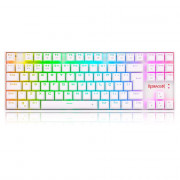 Teclado Mecânico Gamer Redragon Kumara Pro, Wireless e Bluetooth, RGB, Switch Brown, ABNT2, White - K552RGB-BRS-W