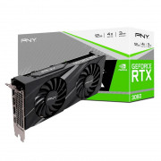 Placa de Vídeo PNY NVIDIA GeForce RTX 3060, 12GB, GDDR6, 192Bit, DLSS, Ray Tracing - VCG306012DFBPB1