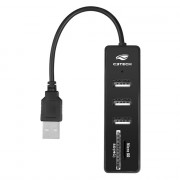 Hub C3 Tech USB 2.0, 5 Portas, Preto - HU-L200BK