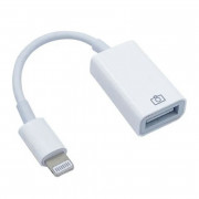 Cabo OTG USB Para Lightning IPhone 15 Centímetros, Branco - CB0099