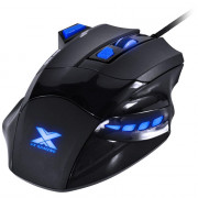 Mouse Gamer Vinik GM104, VX Gaming Black Widow, LED, 6 Botões, 2400DPI, Preto e Azul - GM104