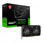 Placa de Vídeo MSI NVIDIA GeForce RTX 4060 TI VENTUS 2X OC, LHR, 8GB, GDDR6, 192Bits, DLSS, Ray Tracing - 912-V515-024