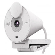 Webcam Logitech Brio 300 Full HD, 1080p, 30 FPS, USB-C, Microfone Integrado, Branco - 960-001440