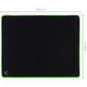 Mousepad Gamer PCYes, Colors Green, Medium Estilo Speed, 500X400MM Preto e Verde - PMC50X40G