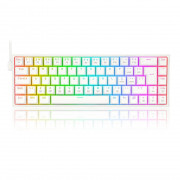 Teclado Mecânico Gamer Redragon Castor RGB, Switch Red Removíveis, ABNT2, Branco - K631W-RGB (PT-RED)