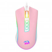 Mouse Gamer Redragon Cobra, Chroma RGB, 10000DPI, 7 Botões, Rosa - M711PW