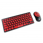 Kit Teclado e Mouse Sem Fio Maxprint Freestyle V2, 2.4GHz, USB, Preto e Vermelho - 60000092