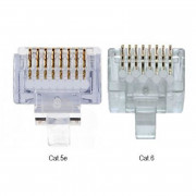 Conector RJ45 CAT6 8 Vias Blindado Modular PLUG 8X8 - 062-0048