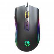 Mouse Gamer Bluecase BYAKKO , Led RGB, 7 Botões, 10000DPI, Preto - BGM-03