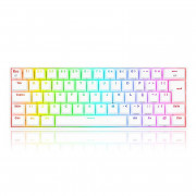 Teclado Mecânico Gamer Redragon Draconic Pro, RGB, 60%, Switch Brown. ABNT, Bluetooth, Branco - K530W-RGB-PRO (PT-BROWN)