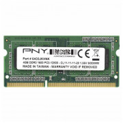 Memória Para Notebook PNY, 4GB, 1600MHz, DDR3L, CL11, PC3-12800 - MN4GSD31600BL