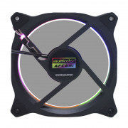 Cooler FAN K-Mex AF-CAH1, Single Ring, 120mm, LEDs Multicolor com 5 Cores, Preto - AFCAH11JCPQ4B0X