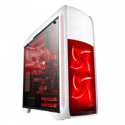 Gabinete Gamer Bluecase BG-024W, Lateral De Vidro Temperado, Sem Fonte,  Branco - BG024WGCASE