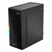 Gabinete Gamer C3Tech, Lateral em Acrílico, Sem Fonte, Frete Com Fita LED RGB, Preto - MT-G210BK