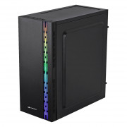 Gabinete Gamer C3Tech, Lateral em Acrílico, Sem Fonte, Frete Com Fita LED RGB, Preto - MT-G230BK