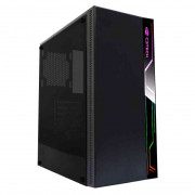 Gabinete Gamer C3Tech, Lateral em Acrílico, Sem Fonte, Frete Com Fita LED RGB, Preto - MT-G400BK