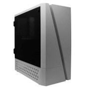 Gabinete Gamer Bluecase BG-018, Fita LED RGB, mATX, mITX, Lateral Acrílico, Sem Fonte, Sem Fan, Branco - BG018WGCASE